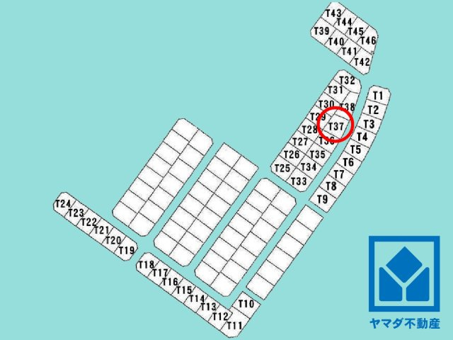 京田辺市同志社山手３丁目　T37号地の区画図