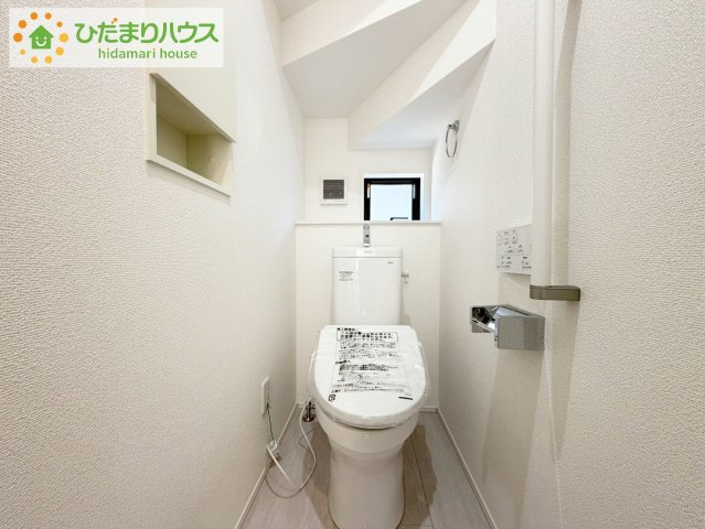 いわき市内郷高坂町2期　新築戸建のトイレ|トイレは1F、2F共に完備！取り合いになることがありませんね(^^)/