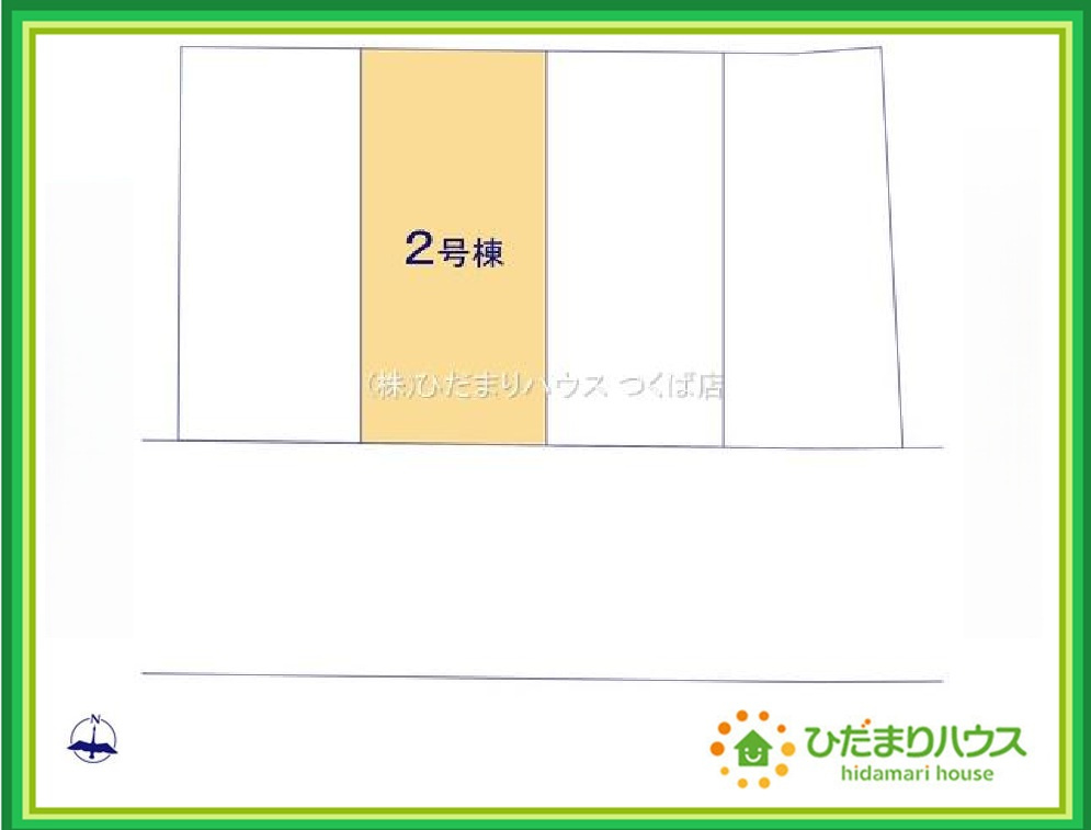 いわき市泉もえぎ台3期　新築戸建　2号棟の区画図|駐車場2台止められます(^^♪