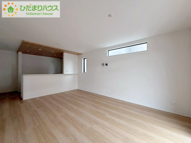 いわき市泉町下川3期　新築戸建　5号棟の居間・リビング|早くお仕事終わらせて、家に帰りたくなるようなリビングです(^^♪