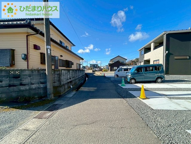 いわき市泉町下川3期　新築戸建　4号棟の前面道路含む現地写真|今から見たいも大歓迎！お気軽にお問い合わせください☆彡