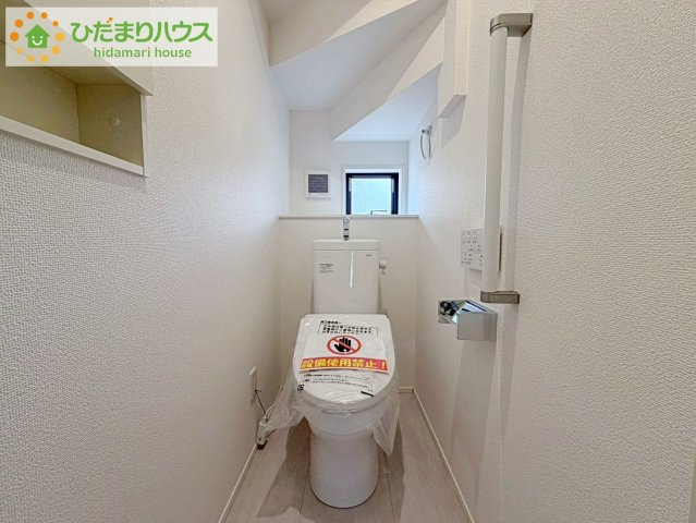 いわき市泉町下川3期　新築戸建　3号棟のトイレ|トイレは1F、2F共に完備！取り合いになることがありませんね(^^)/