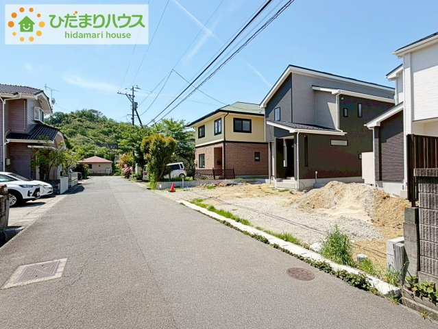 いわき市小名浜林城　新築戸建　1号棟の前面道路含む現地写真|小学校が近く、お子様の通学も安心ですね☆彡