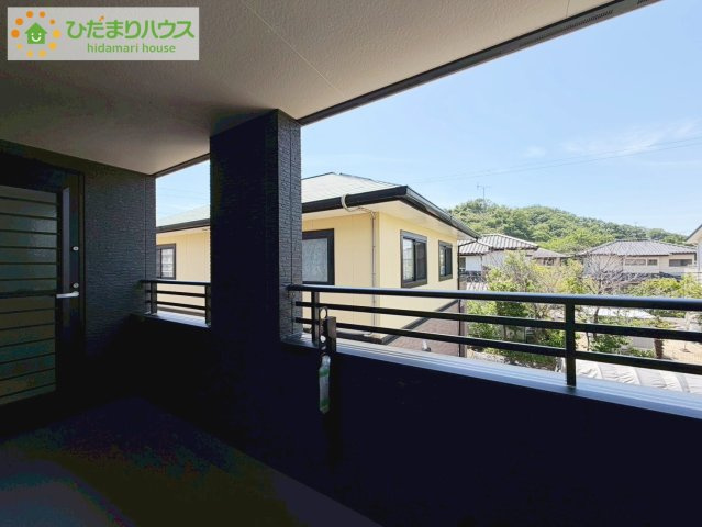 いわき市小名浜林城　新築戸建　2号棟のバルコニー|広いインナーバルコニーは、ランドリースペースだけでなく、椅子を置いて風にあたりながら読書なんていかがでしょうか(^^♪