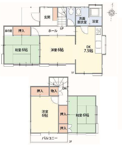 熊谷市押切1期　中古戸建の間取り|図面と現況が異なる場合、現況を優先とします。