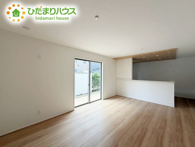 いわき市佐糠町東2期　新築戸建　2号棟の居間・リビング|早くお仕事終わらせて、家に帰りたくなるようなリビングです(^^♪