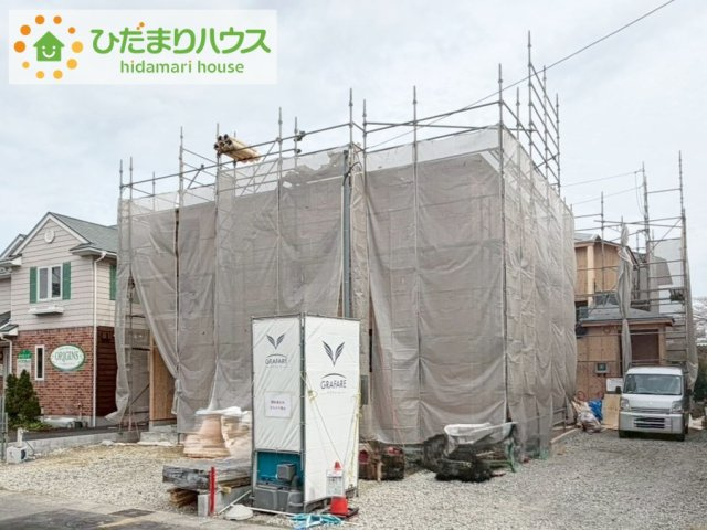 いわき市佐糠町東2期　新築戸建　1号棟の外観|2026年6月完成予定！
似た作りのモデルハウスご内覧可能です！