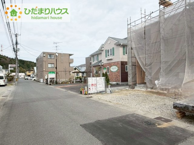 いわき市佐糠町東2期　新築戸建　1号棟の前面道路含む現地写真|是非一度、ご家族そろってご内覧ください♪