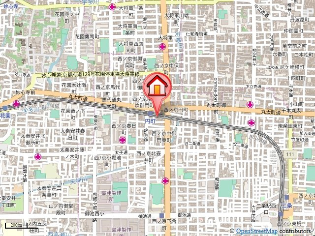 パサディーナ円町の地図