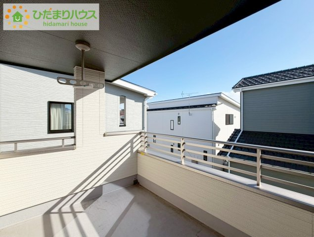 いわき市平幕ノ内　新築戸建　17号棟のバルコニー|広々としたバルコニー。お洗濯物もぜーんぶ干せちゃいます！！