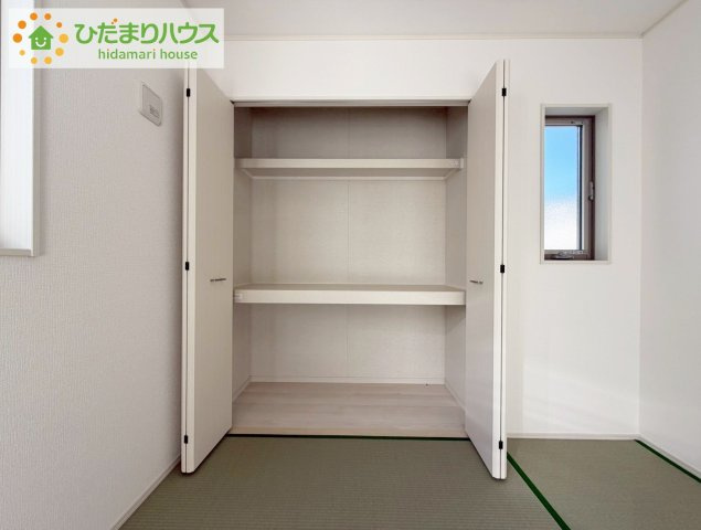 いわき市平幕ノ内　新築戸建　20号棟の収納|"和室にも大容量のクローゼット完備！
お布団やお子様のおもちゃなどがスッキリ収納できますね(^^♪"