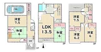 【間取り】 | 右京区梅津東構口町