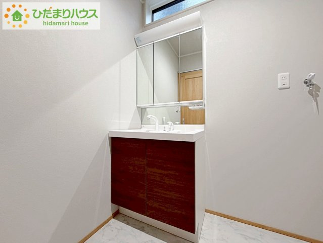 いわき市久之浜町エコタウン館の山（3-15）　新築未入居の独立洗面台|シンプルで使い勝手の良い独立洗面台！