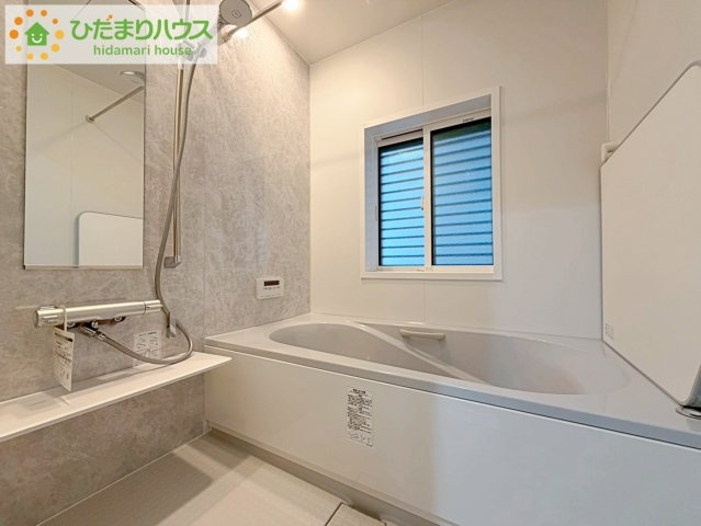 いわき市久之浜町エコタウン館の山（3-15）　新築戸建の浴室|いつまでも入っていられるような広々とした浴室が魅力的です(^^)/