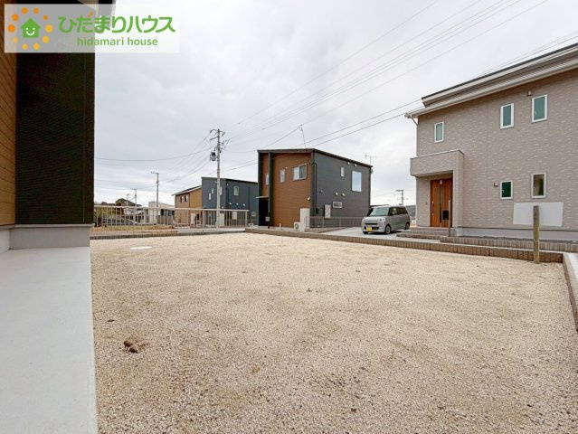 いわき市久之浜町エコタウン館の山（3-15）　新築未入居の庭|庭があれば、子どもやペットとより楽しく過ごす時間が増えて暮らしが豊かになります。