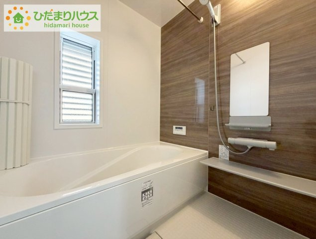 いわき市久之浜町エコタウン館の山（2-6）　新築未入居の浴室|いつまでも入っていられるような広々とした浴室が魅力的です(^^)/