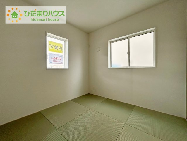 郡山市御前南第７　2号棟　新築戸建の和室|小さなお子さまのいる方におすすめ！リビング横の和室でお子様が遊んでる様子も確認できます(^^)/