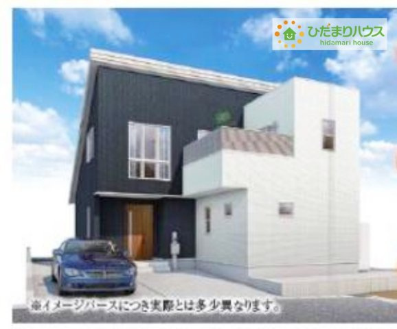 郡山市富久山町　新築戸建　２号棟の外観パース|平日・夜間もご案内可能(^^♪お気軽にお問い合わせくださいませ!(^^)!