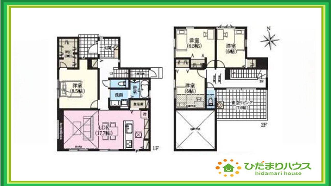 郡山市富久山町　新築戸建　3号棟の間取り