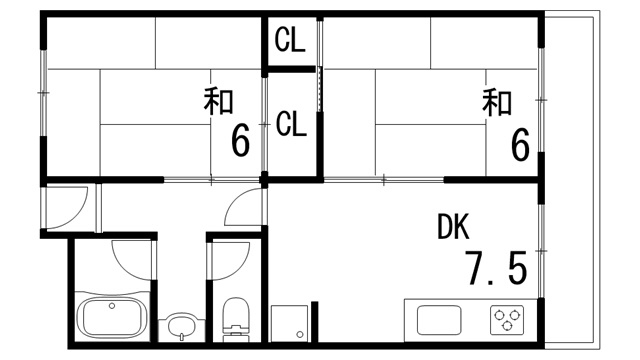西芦屋グリーンハウスの間取り