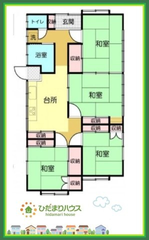 いわき市常磐湯本町天神　中古戸建の間取り|｢隠したい」奥様にうれしい独立キッチン。臭いが広がらない点もＧＯＯＤ☆彡