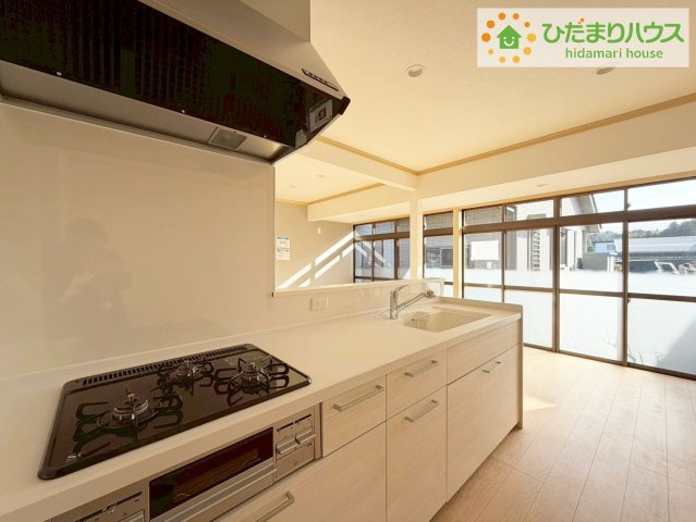 いわき市平赤井字不動堂　中古戸建　のキッチン|料理をしながらでも、ご家族との会話を楽しめる対面式キッチン♪