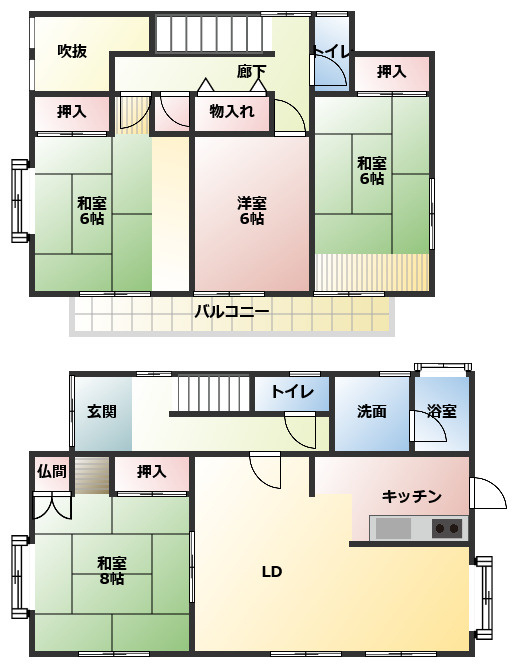 光ヶ丘渡辺邸の間取り
