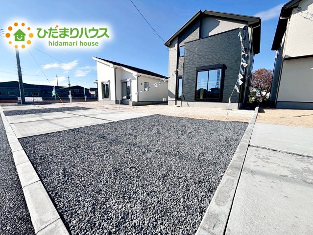 【駐車場】 | 石岡市茨城1期　新築戸建　2号棟 | マイホームなら駐車場代がかかりません。しかも、自宅の駐車場で洗車が出来ます！今までコイン洗車に行っていた手間も省けて、節約にも繋がります(^^♪