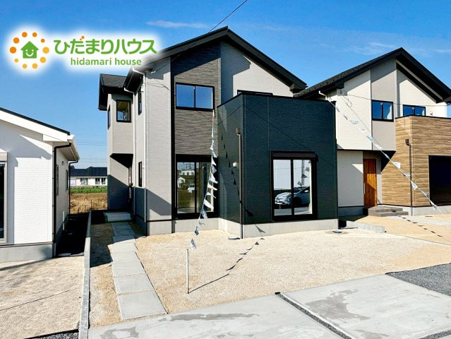 【外観】 | 石岡市茨城1期　新築戸建　2号棟 | 南向きで日当たり良好(^^♪