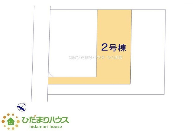 【区画図】 | 石岡市茨城1期　新築戸建　2号棟 | 車の出し入れがしやすい並列駐車場を2台完備