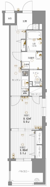 新品家具付きマンション渡辺通30(KaGood福岡)