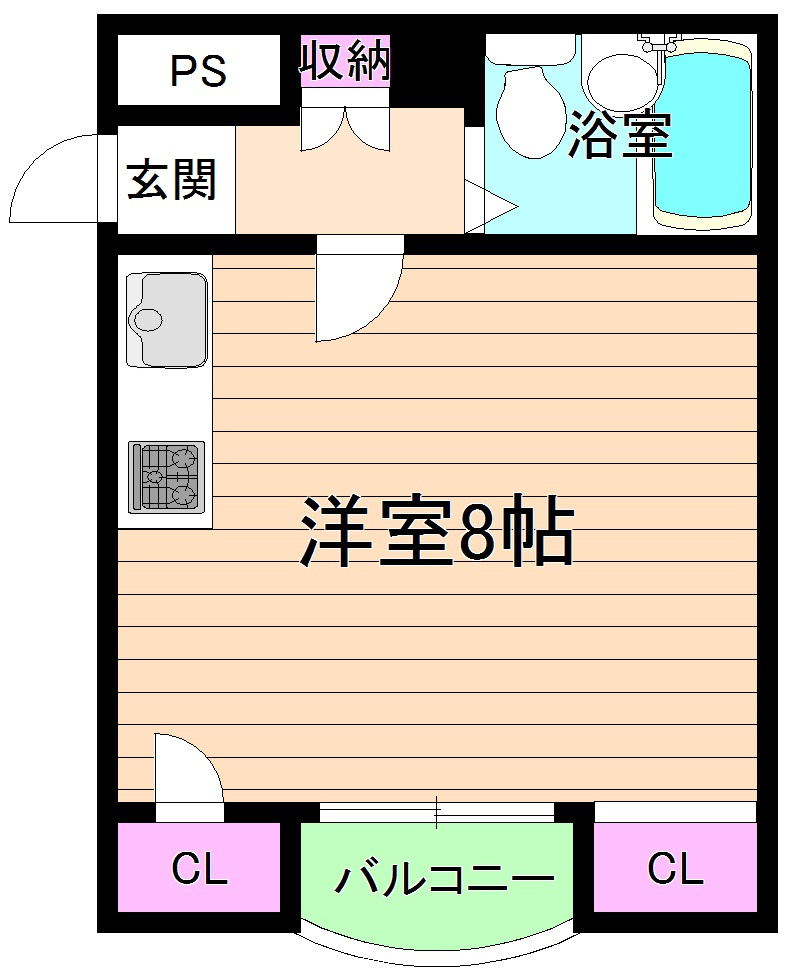 大阪市城東区蒲生４丁目の賃貸マンションの間取り