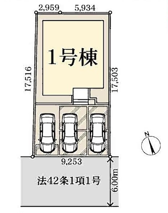 【新築住宅】深谷上柴町西第3 全1棟の区画図