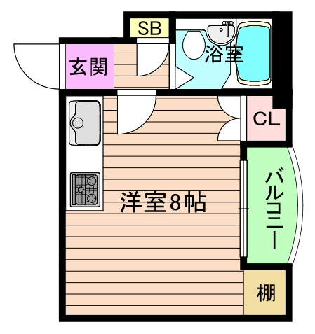 大阪市城東区蒲生４丁目の賃貸マンションの間取り
