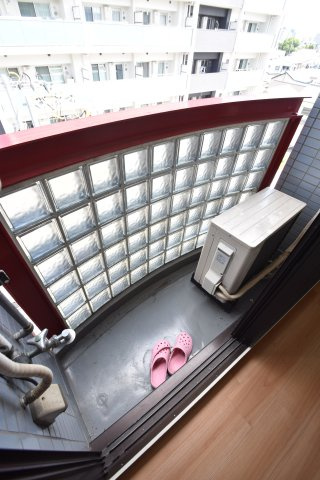 大阪市城東区蒲生４丁目の賃貸マンションのバルコニー