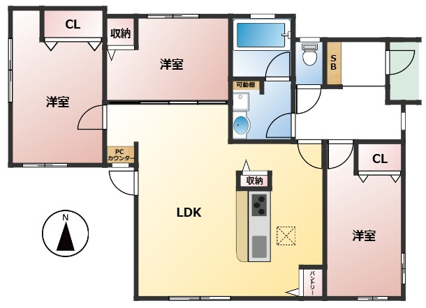 【間取り】 | 宗像市日の里1丁目戸建 | 3LDK