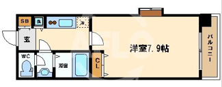 【間取り】 | クラウンハイム北心斎橋フラワーコート | クラウンハイム北心斎橋フラワーコート　角部屋