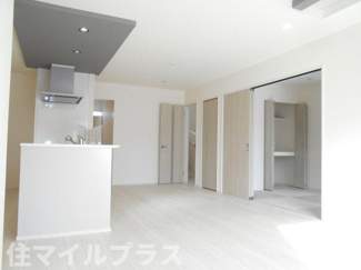 【居間・リビング】 | 郡山市大槻町針生新築一戸建て2棟 | おしゃれな居間です