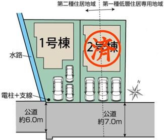 【区画図】 | 郡山市大槻町針生新築一戸建て2棟