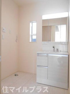 【独立洗面台】 | 郡山市大槻町針生新築一戸建て2棟 | 朝の身支度には欠かせない独立洗面化粧台