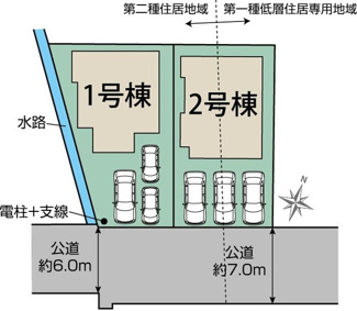 【区画図】 | 郡山市大槻町針生新築一戸建て2棟