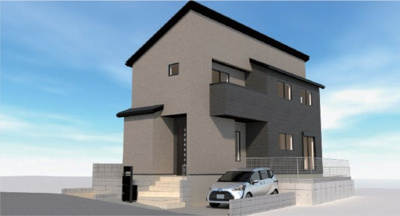 【外観パース】 | 綾瀬市寺尾本町　建売変更　新築全4棟 | 1号棟パース