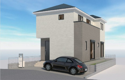 【外観パース】 | 綾瀬市寺尾本町　建売変更　新築全4棟 | 3号棟パース