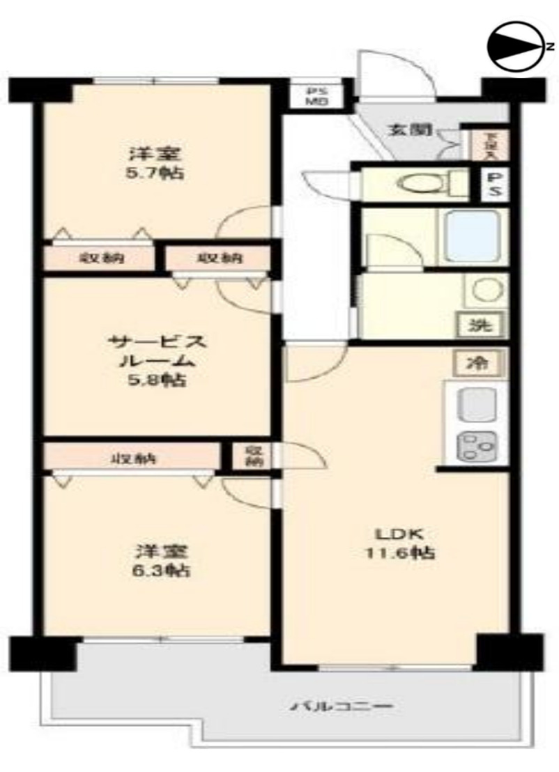 アドヴァンス保土ヶ谷【仲介手数料無料】の間取り