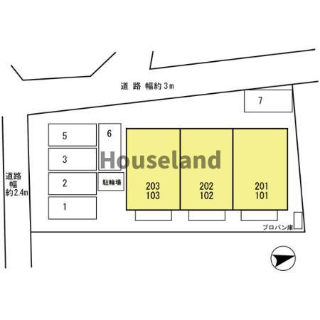 パルテール小雑賀の区画図