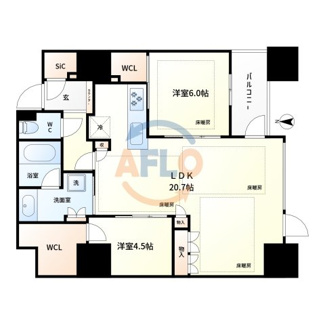 【間取り】 | プレミストタワー靭本町 | プレミストタワー靭本町　間取り