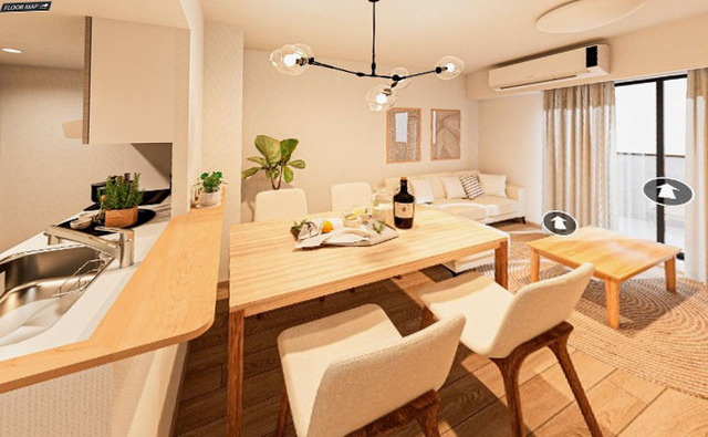 ベルヴュコート柏の居間・リビング|※写真は同タイプ住戸です。