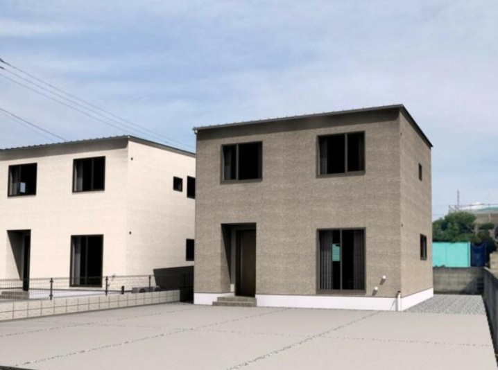 オール電化デザイナーズハウス丸亀市津森町⑨の前面道路含む現地写真|前面道路含む現地写真です