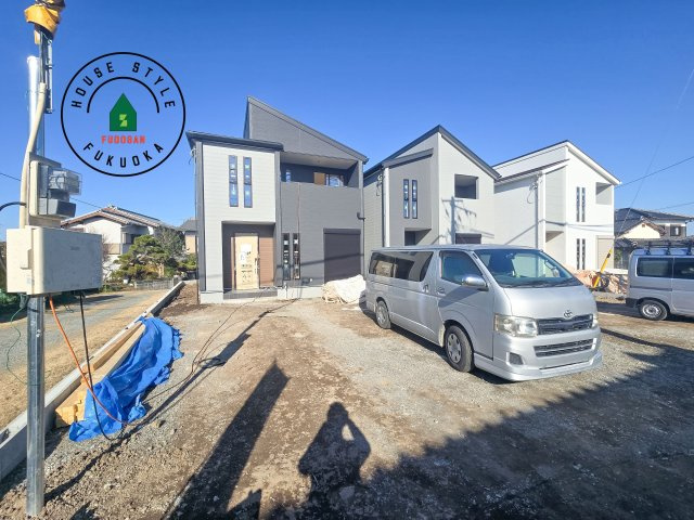 N・小郡市三沢第1-3棟（1号棟）の外観|デザイン性のある外観です。