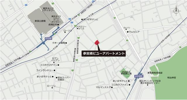 参宮橋ビューアパートメントの地図